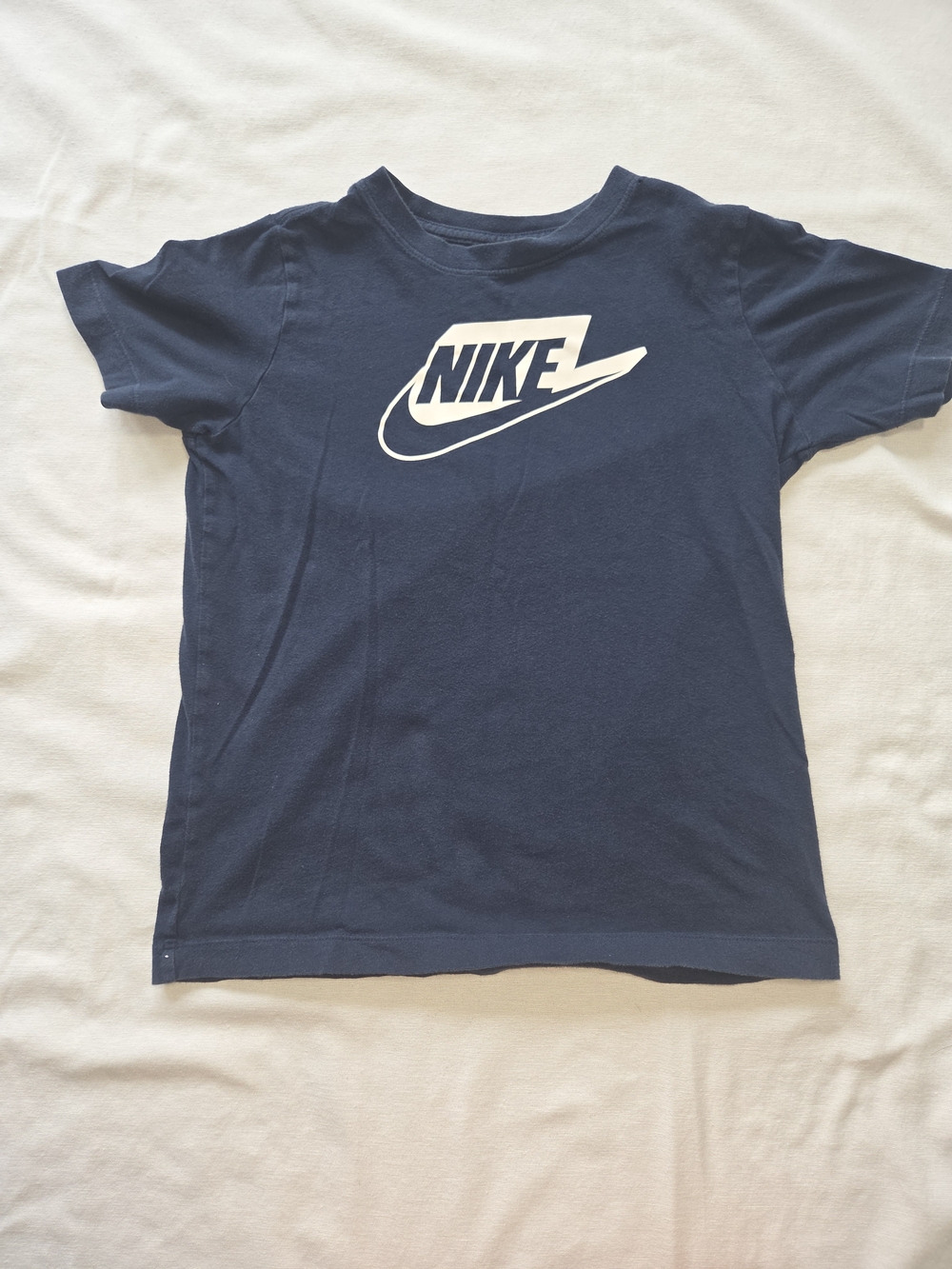 Nike Kids Navy Blue T-Shirt with White Logo